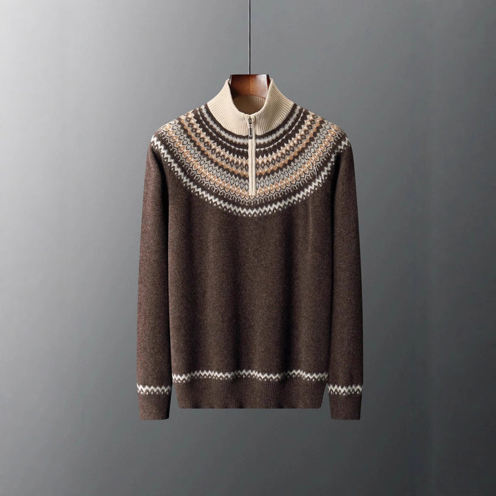 Men's Nordic Half-Zip Knit Sweater