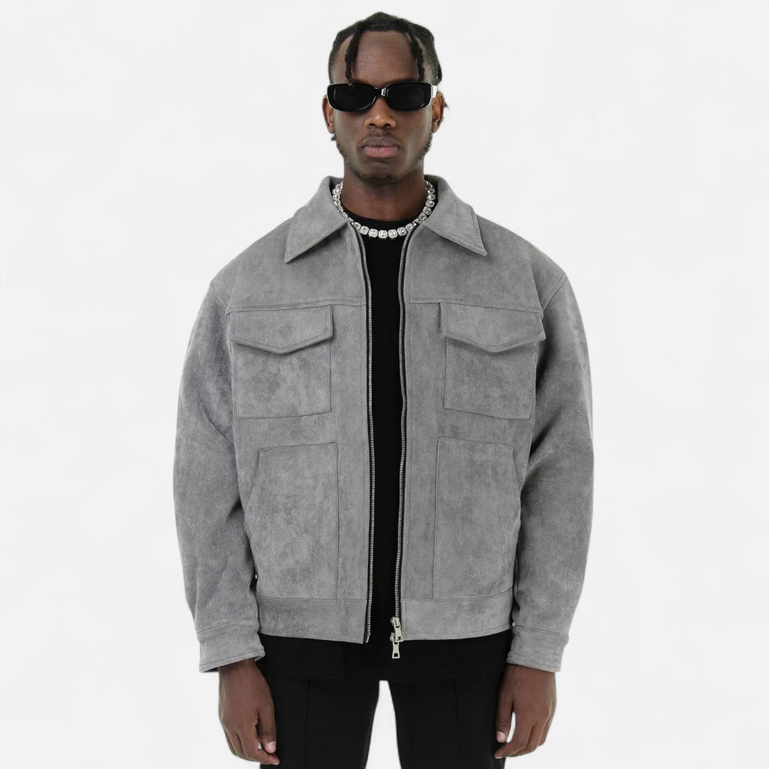 Elegant Suede Men's Jacket