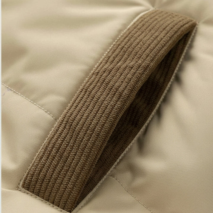 Men's Lined Winter Jacket with Removable Hood