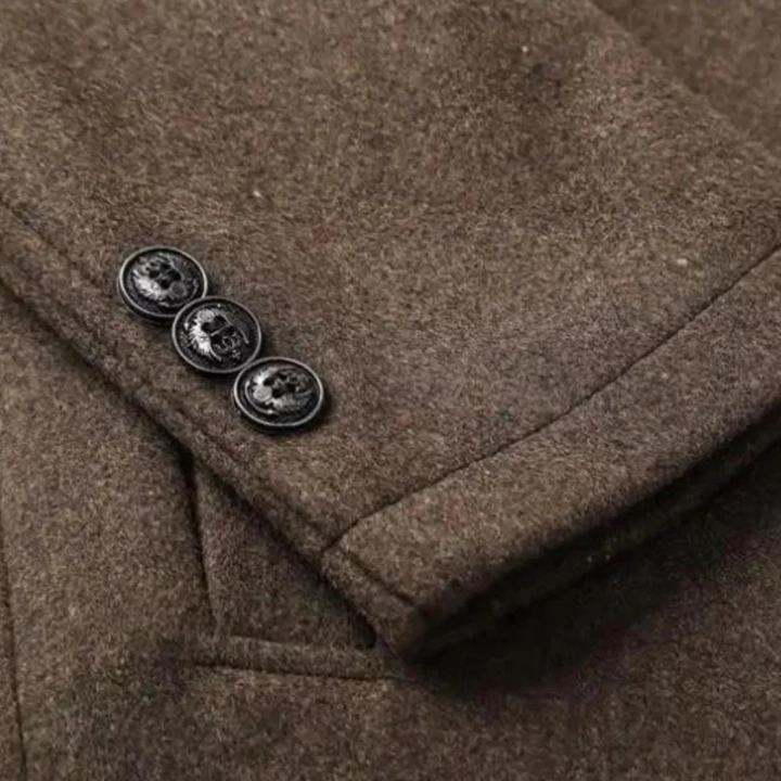 Classic Wool Blend Men's Trench Coat