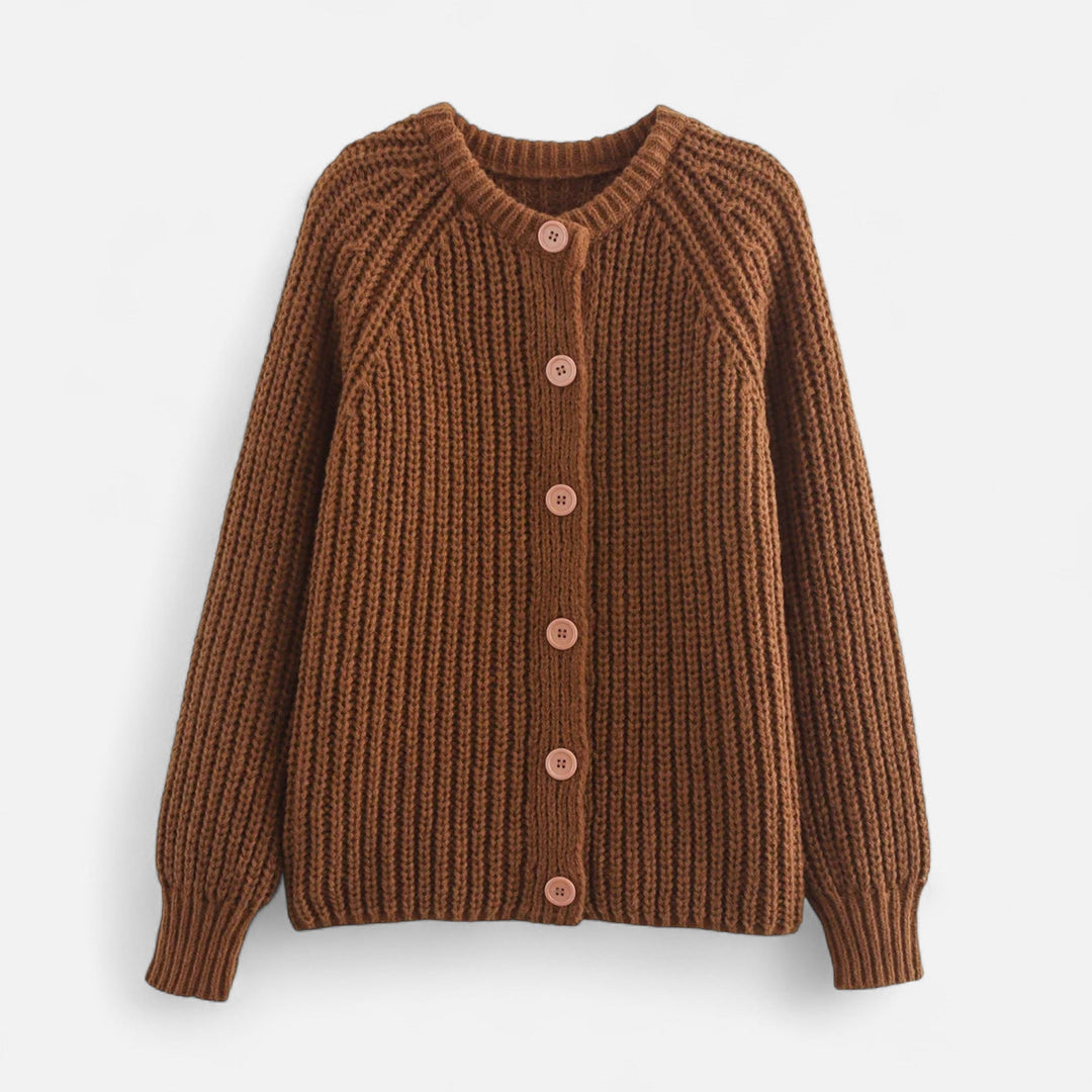 Classic Vintage Women's Crew Neck Cardigan