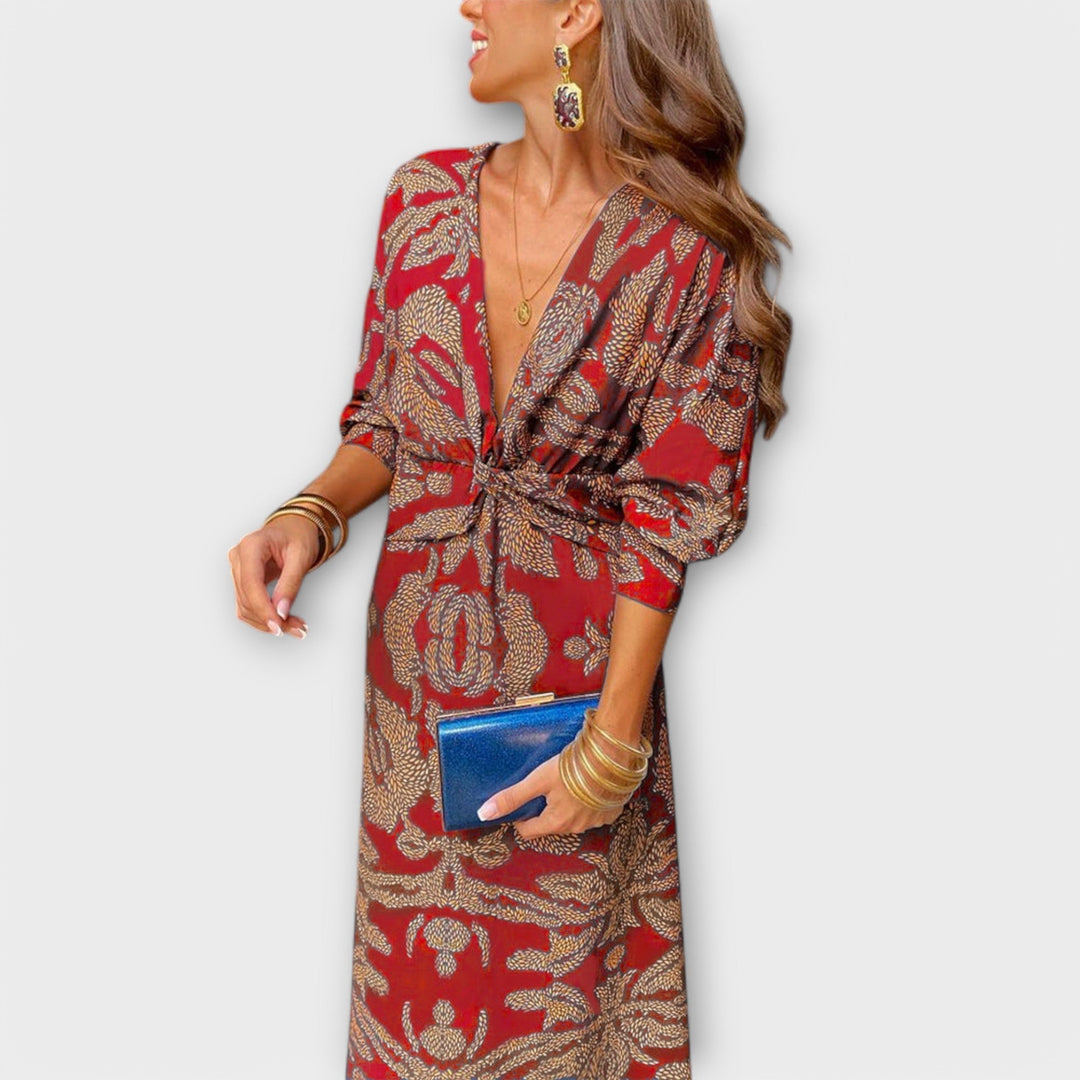 Elegant Women's Long Sleeve Dress - Timeless Style for Formal Occasions