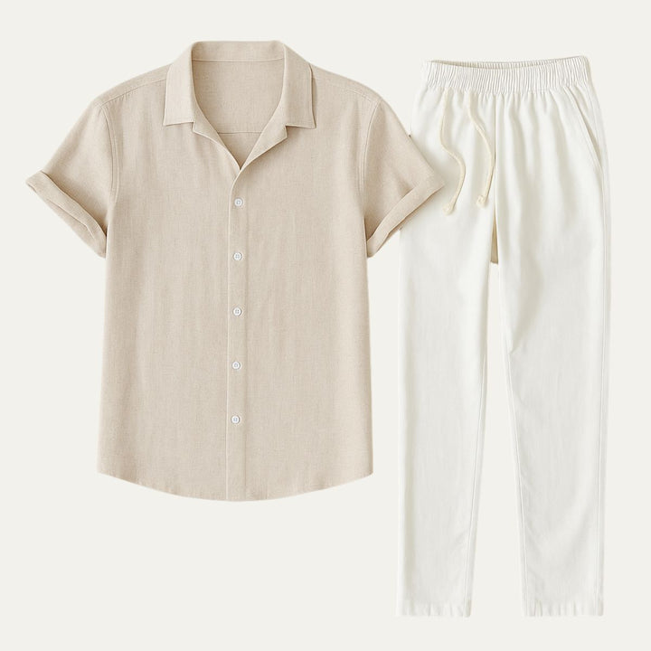 Breathable Lightweight Men's Linen Summer Set