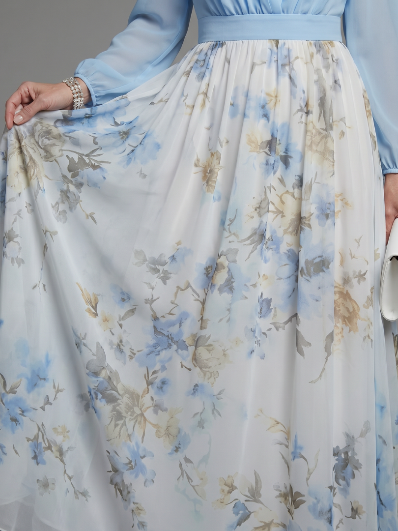 Elegant Floral Women Maxi Dress