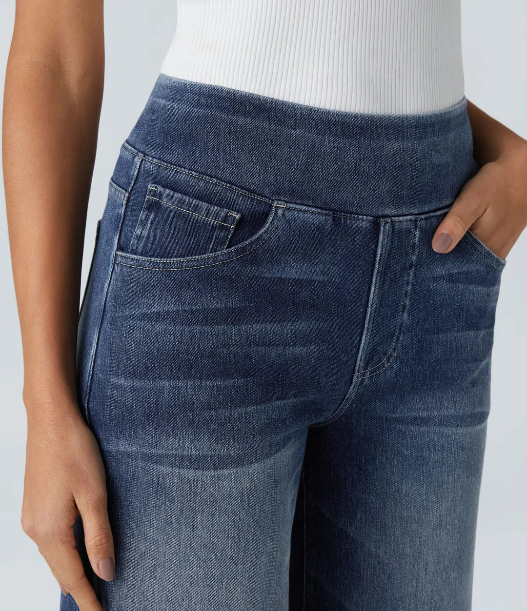 Women's High-Waist Elastic Stretch Jeans