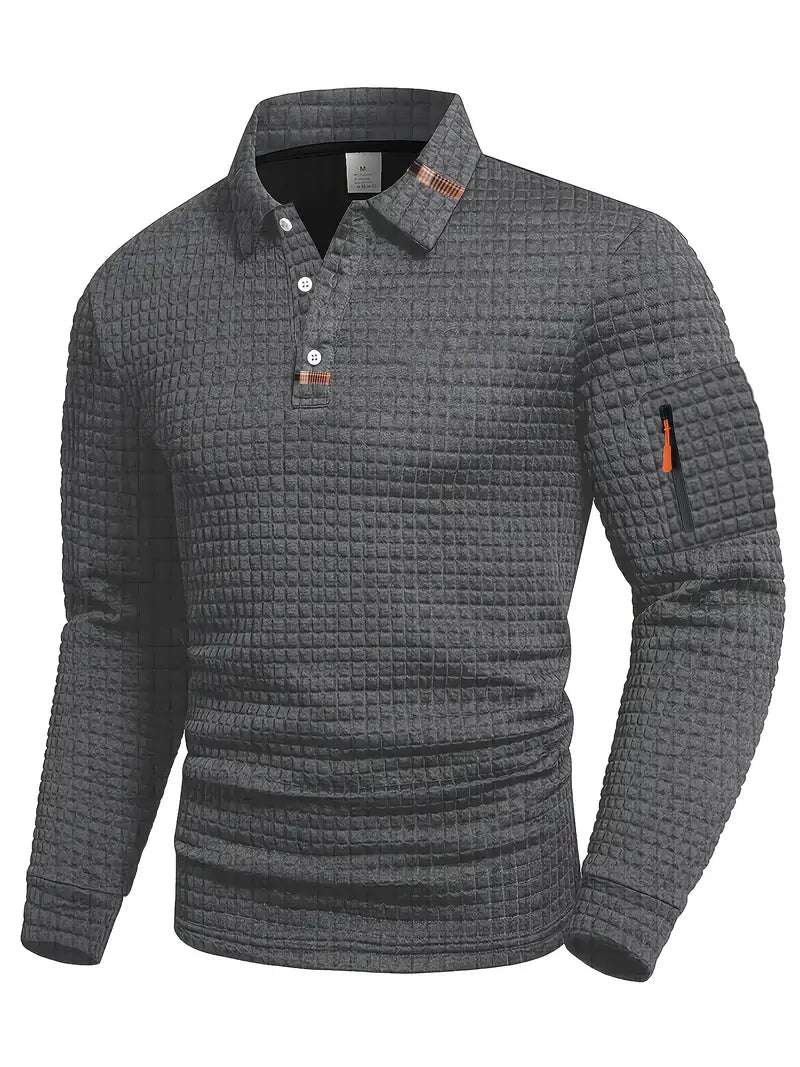 Structured Men's Polo Shirt with Modern Design