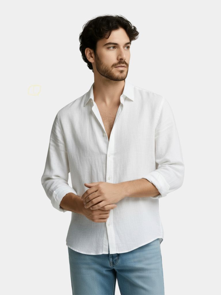 Elegant Men's Linen Shirt - Breathable and Stylish for Summer