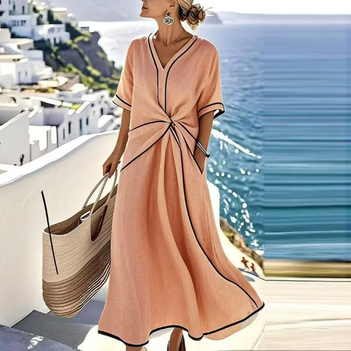Elegant Loose Fit Women Summer Maxi Dress