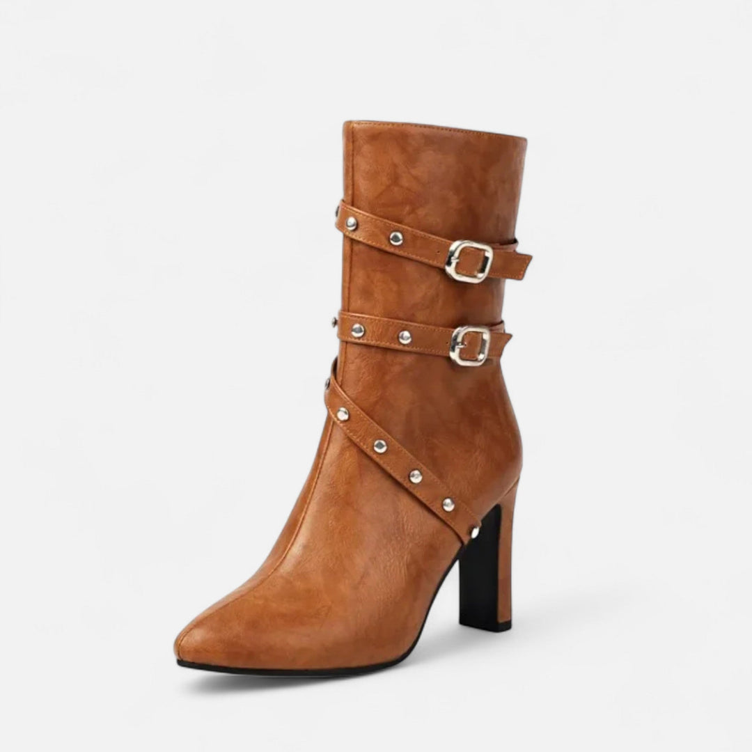 Elegant Luxurious Women's Pointed Toe Ankle Boots