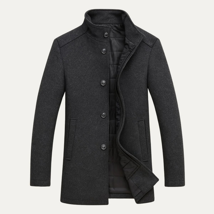 Classic Wool Blend Men's Trench Coat