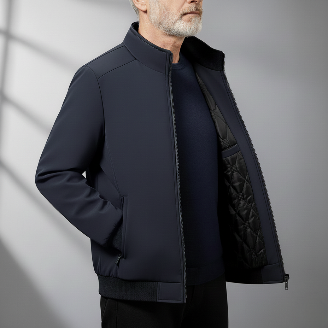 Men's Quilted Softshell Jacket - Lightweight, Warm, and Weather-Resistant for Everyday Wear