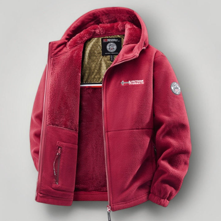 Men's Winter Jacket with Thermal Fleece Lining - Weather-Resistant and Windproof