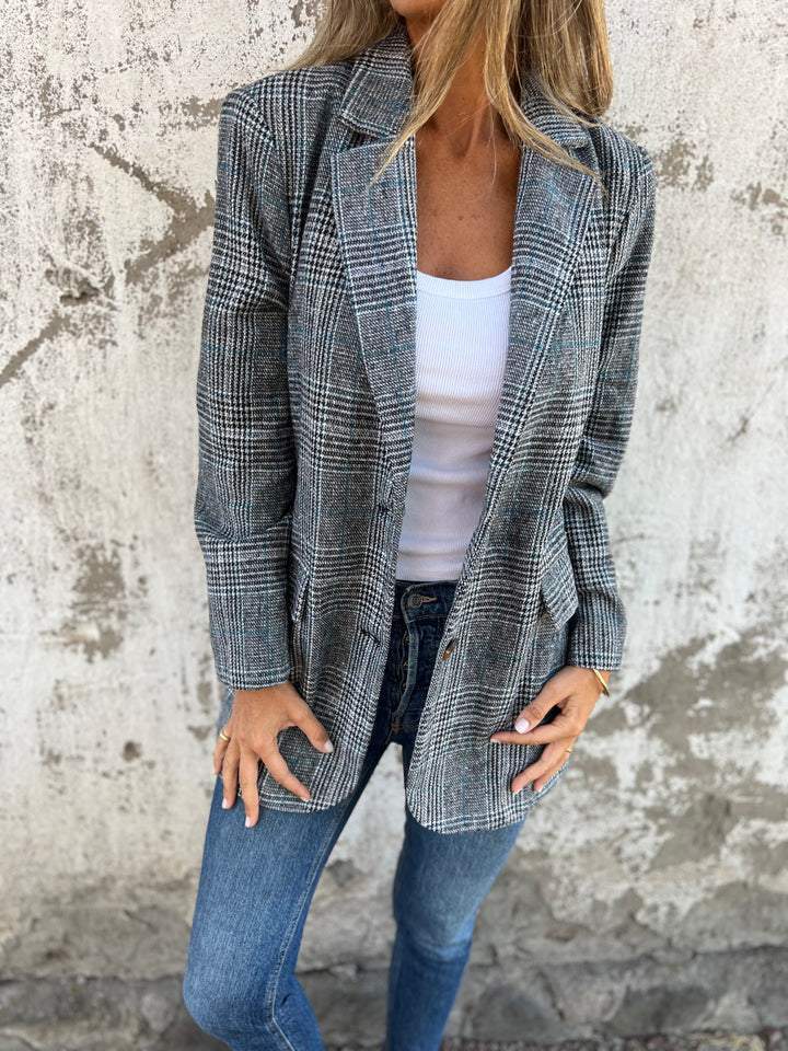 Classic Plaid Blazer for Women