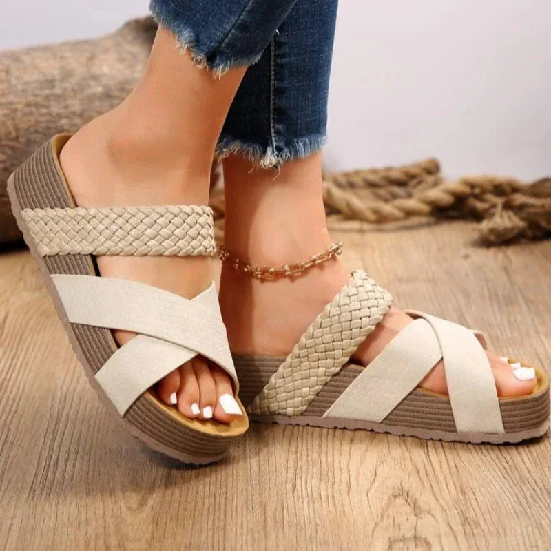 Comfortable Ergonomic Women Platform Slide Sandals