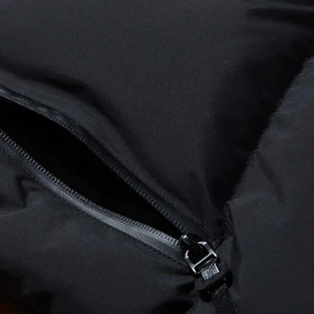 Warm Quilted Men's Hooded Down Jacket for Winter