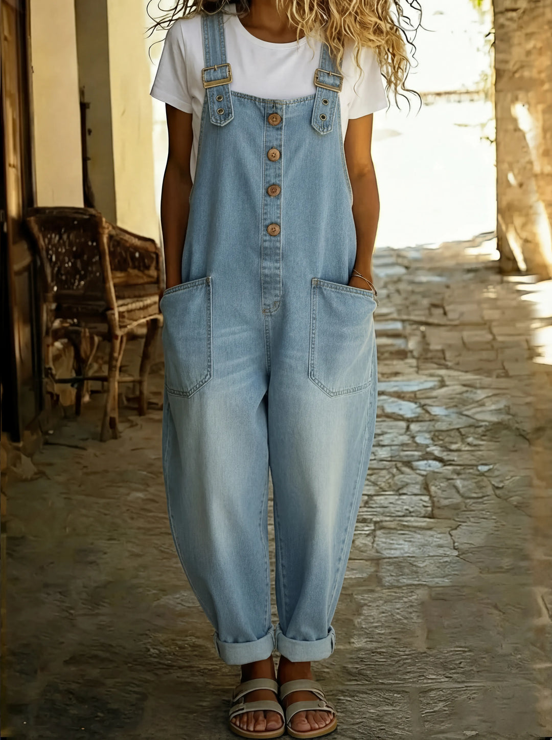 Versatile Adjustable Women's Denim Overall