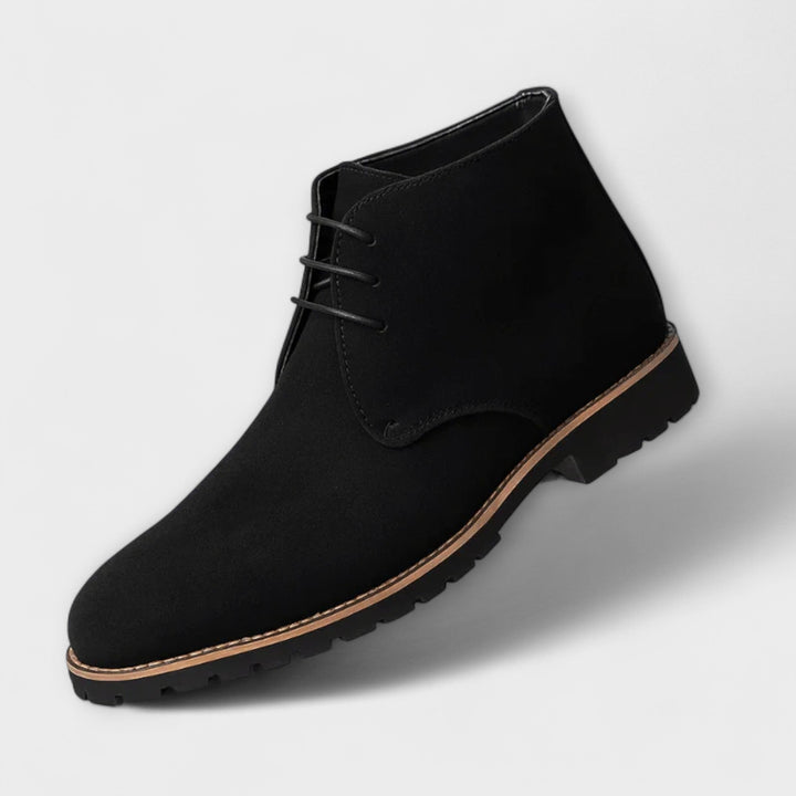Classic Men's Chukka Boots - Ankle-High Lace-Up Boots with Non-Slip Sole