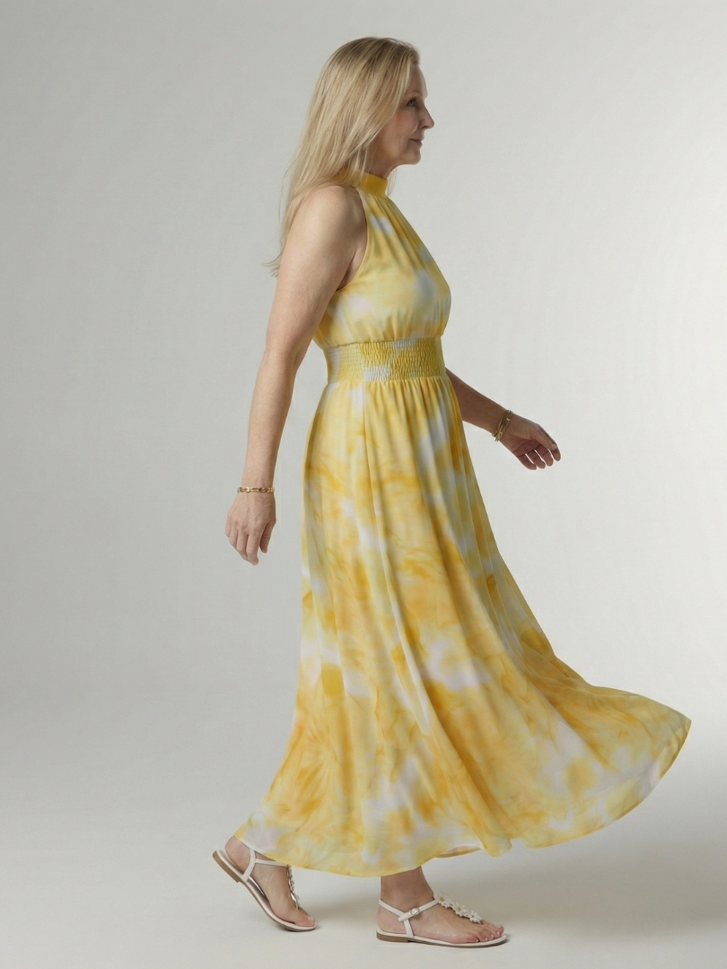 Elegant Lightweight Women's Halter Midi Dress