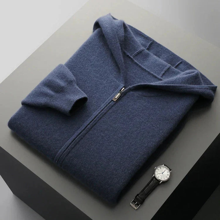 Premium Cashmere Men's Zip Hoodie