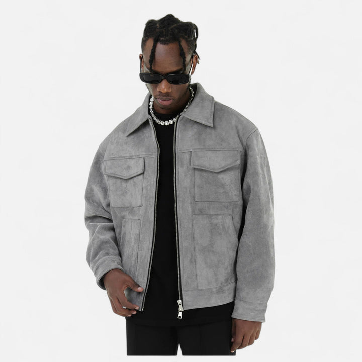 Elegant Suede Men's Jacket