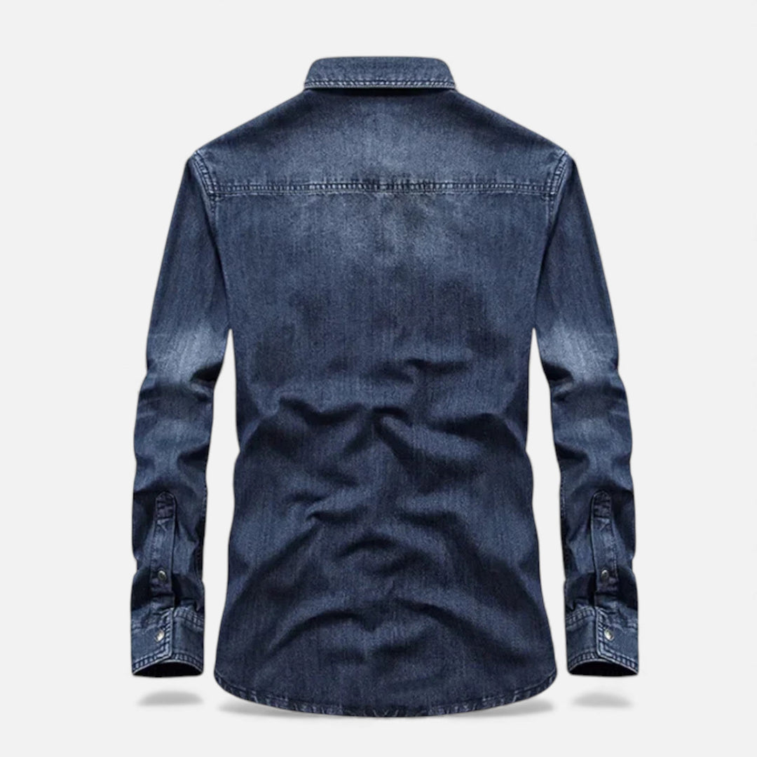 Casual Loose-Fit Men's Denim Shirt