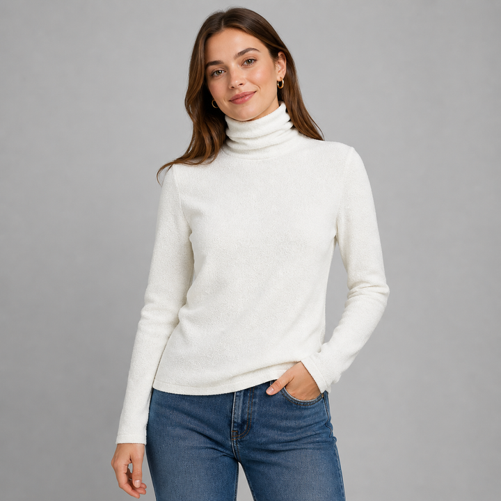 Soft Elegant Women's Cashmere Blend Turtleneck Sweater