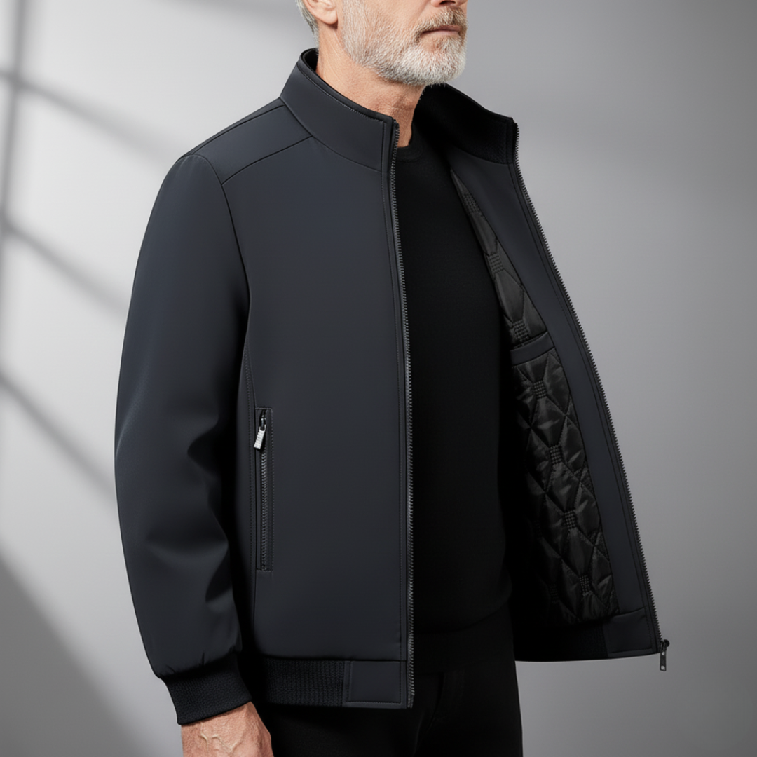 Men's Quilted Softshell Jacket - Lightweight, Warm, and Weather-Resistant for Everyday Wear