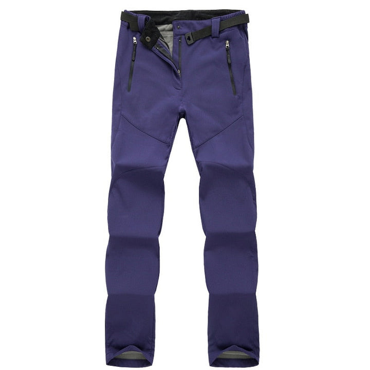Waterproof Women's Hiking Pants with Fleece Lining - Durable Trekking Pants for Outdoor Use