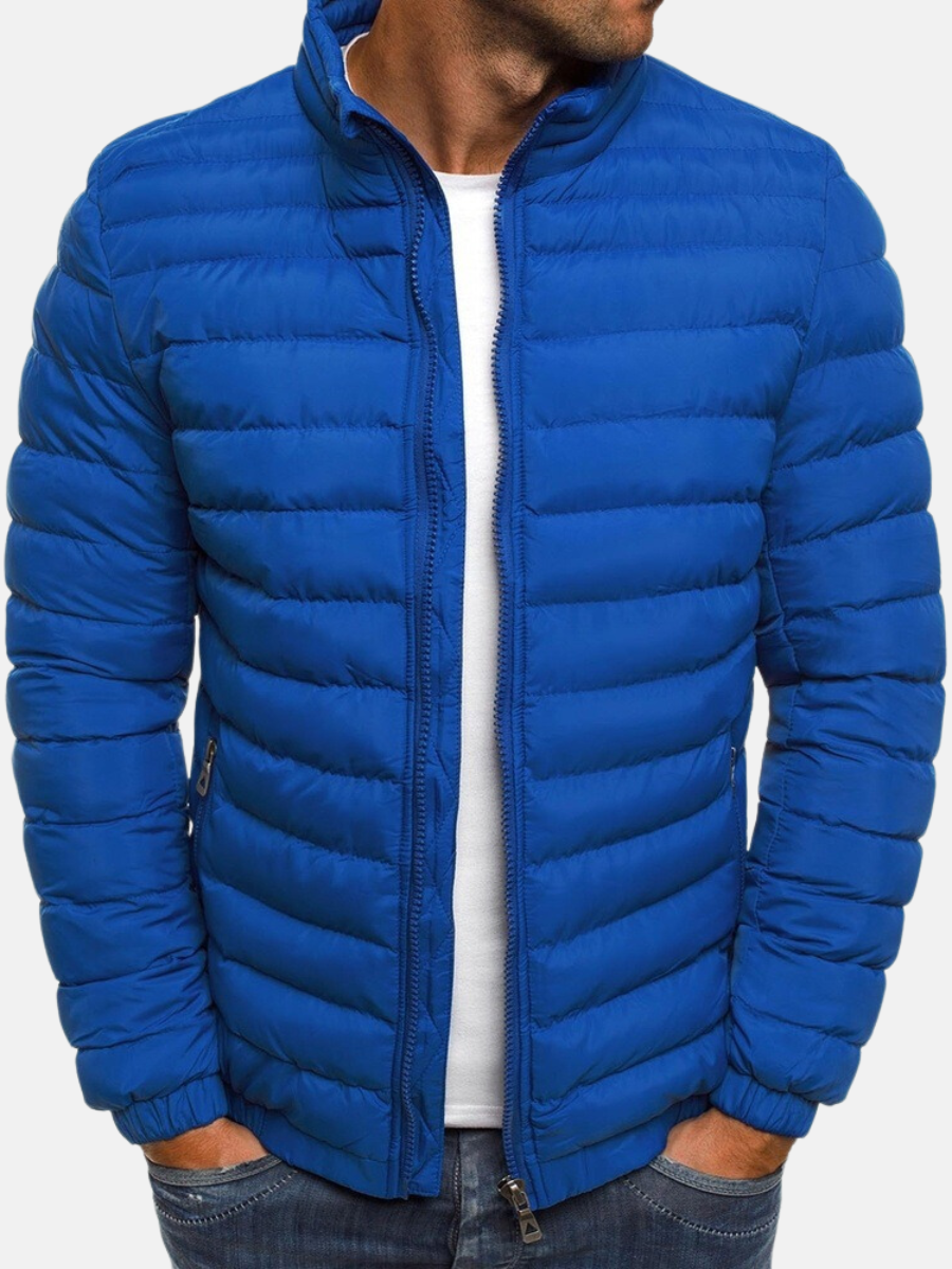 Elegant Men's Quilted Jacket - Warm Lined Winter Jacket with Timeless Design