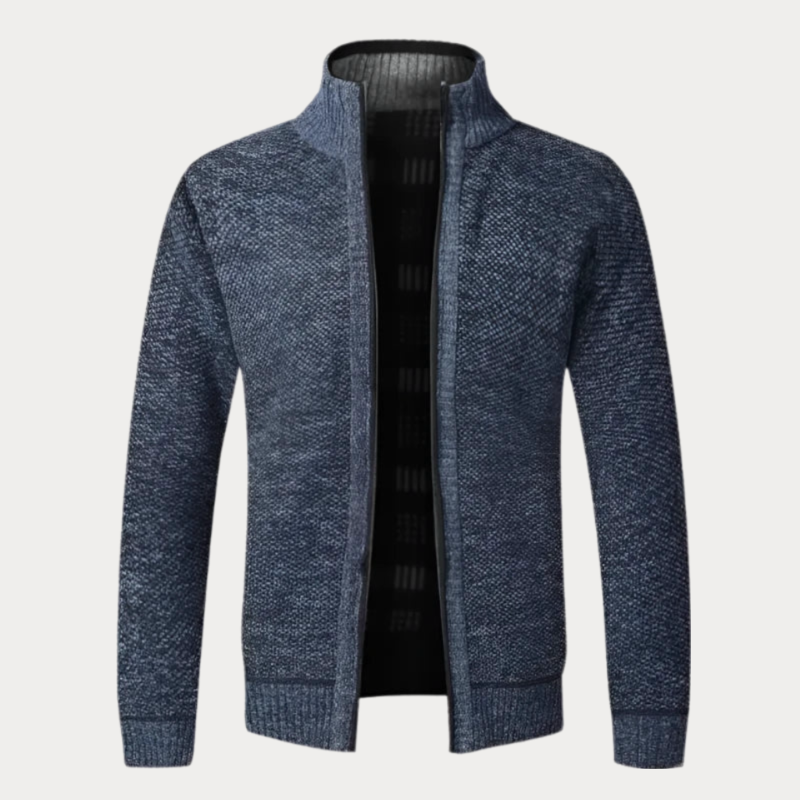 Classic Zip-Up Cardigan for Men
