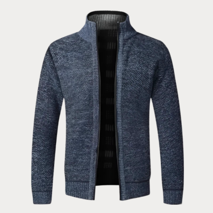 Classic Zip-Up Cardigan for Men
