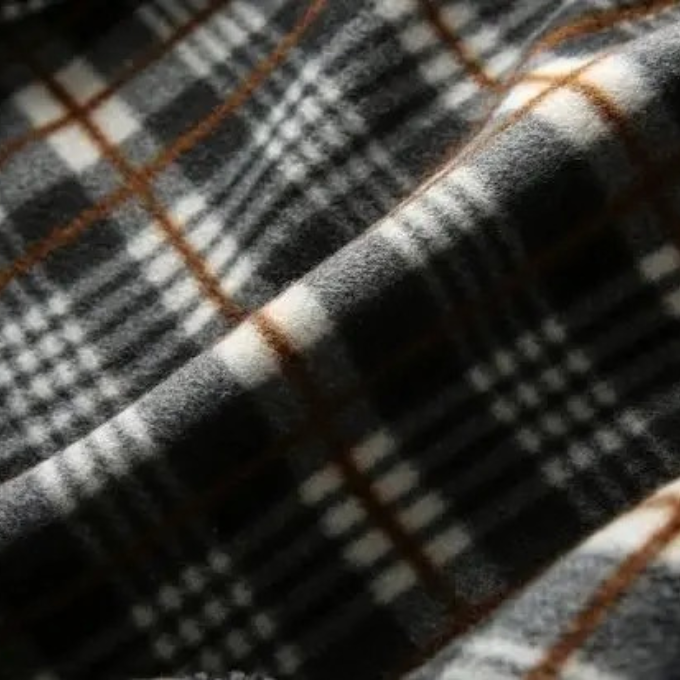 Men's Plaid Knit Jacket with Lining