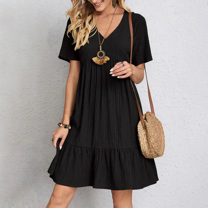 Elegant Feminine Women's V-Neck Summer Dress