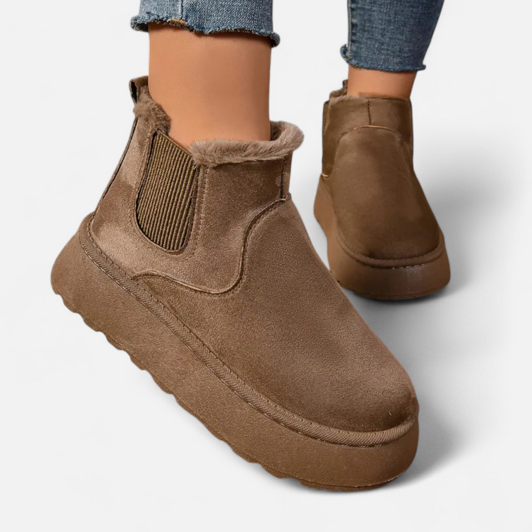 Women's Warm Plush Platform Ankle Boots
