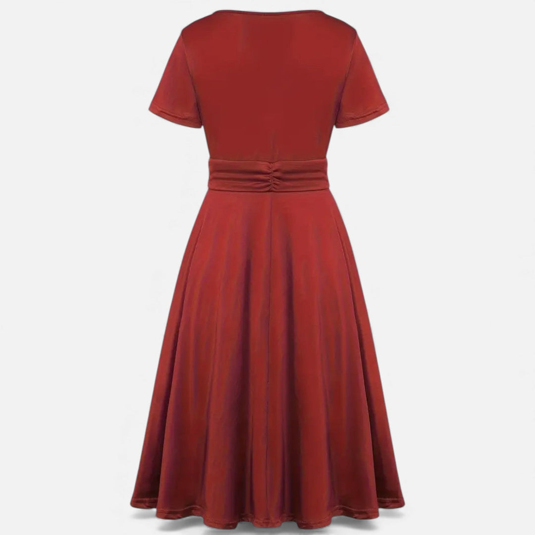 Elegant Rhinestone V-Neck Asymmetric Women's Evening Dress