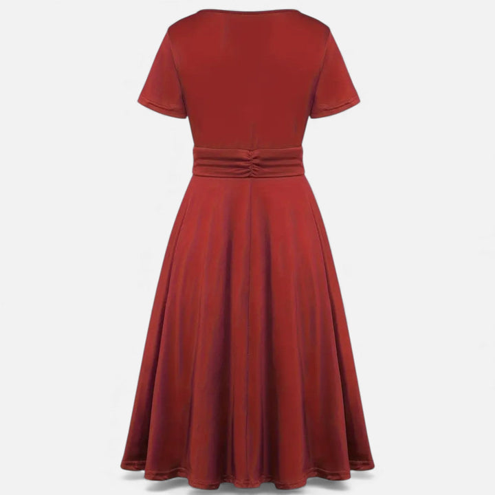 Elegant Rhinestone V-Neck Asymmetric Women's Evening Dress