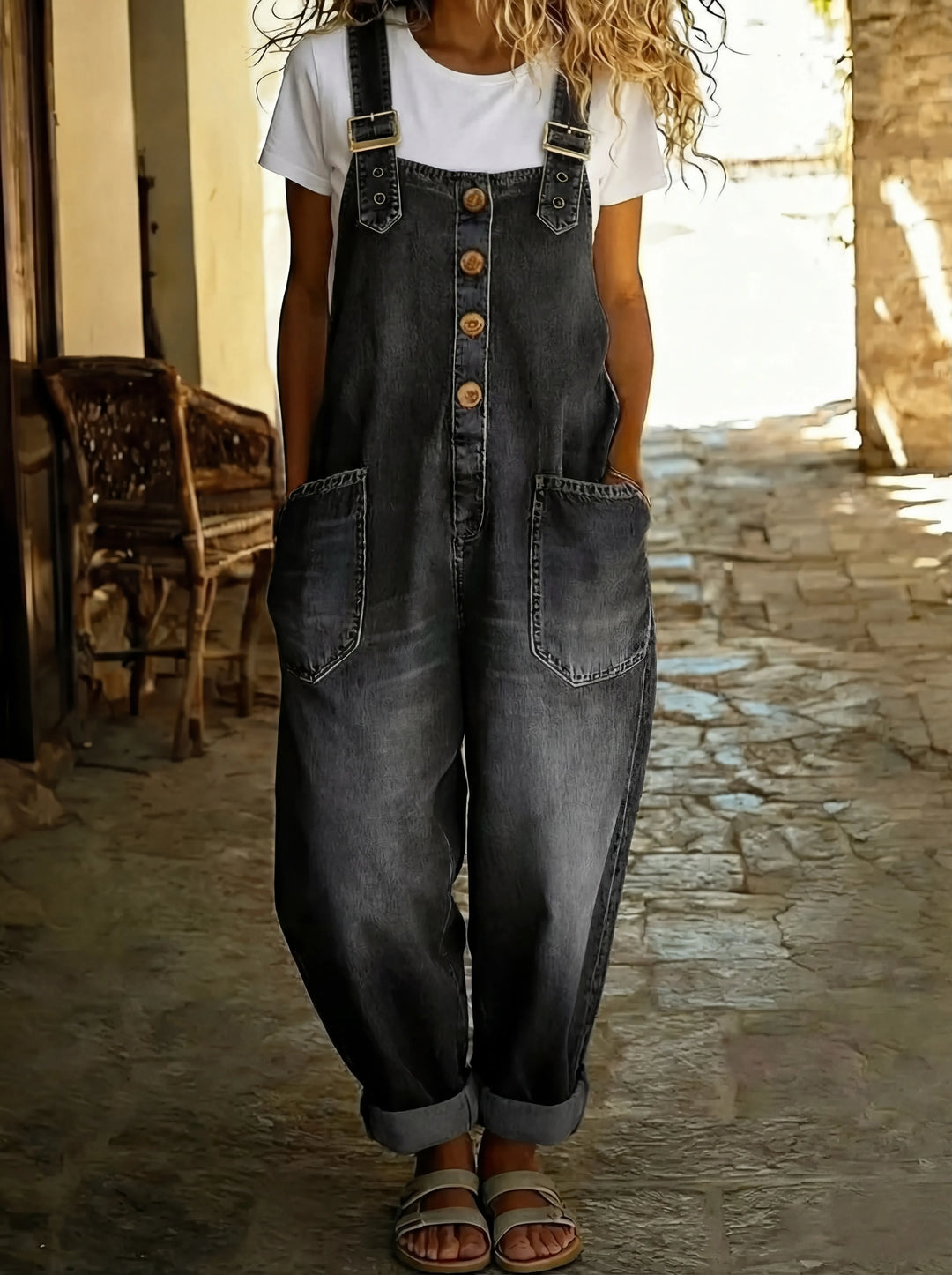 Versatile Adjustable Women's Denim Overall