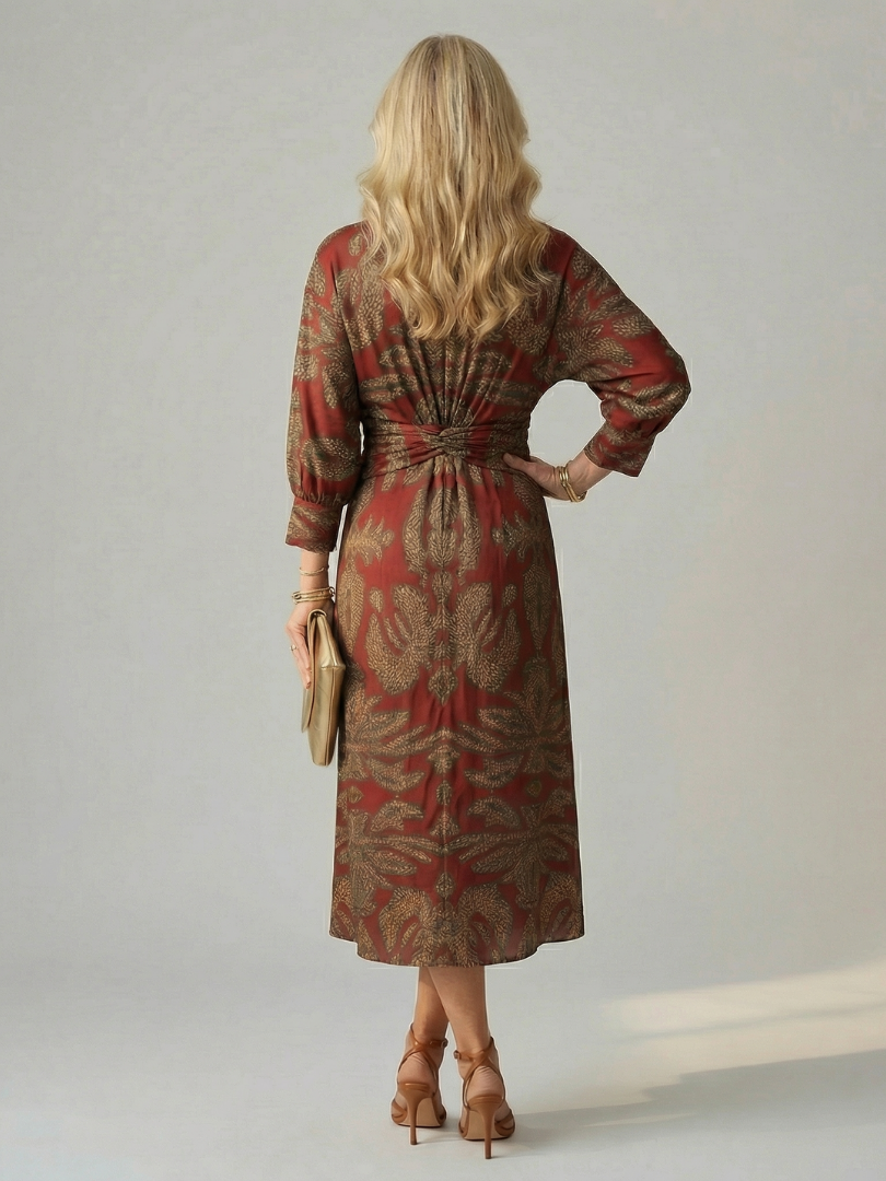 Elegant Lightweight Women's Wrap Midi Dress