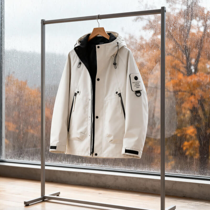 Waterproof Men's Tech Softshell Jacket with Adjustable Hood