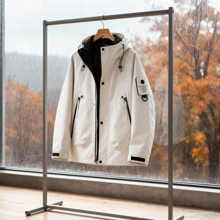 Waterproof Men's Tech Softshell Jacket with Adjustable Hood