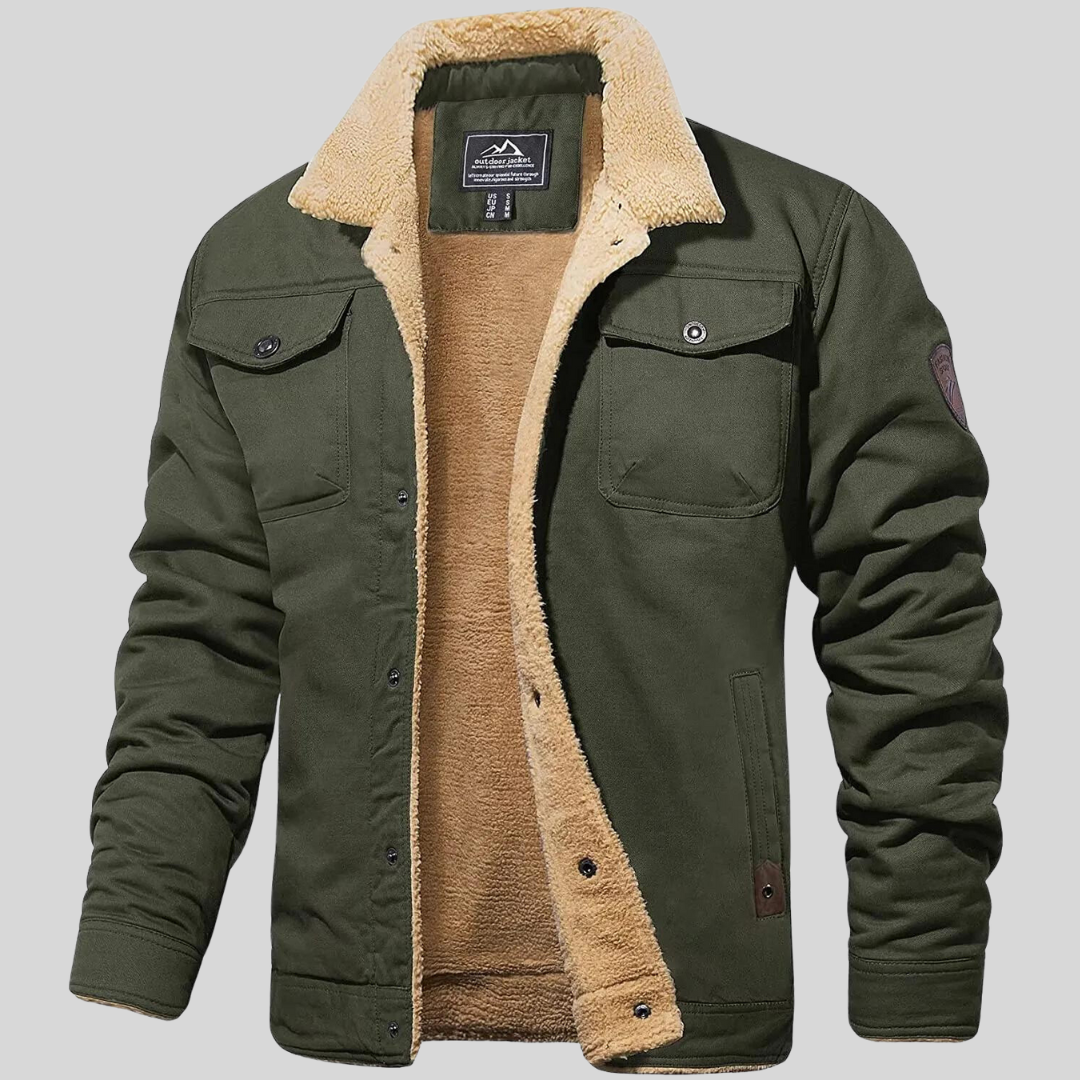 Warm Men's Winter Parka - Windproof and Weather-Resistant for Cold Days