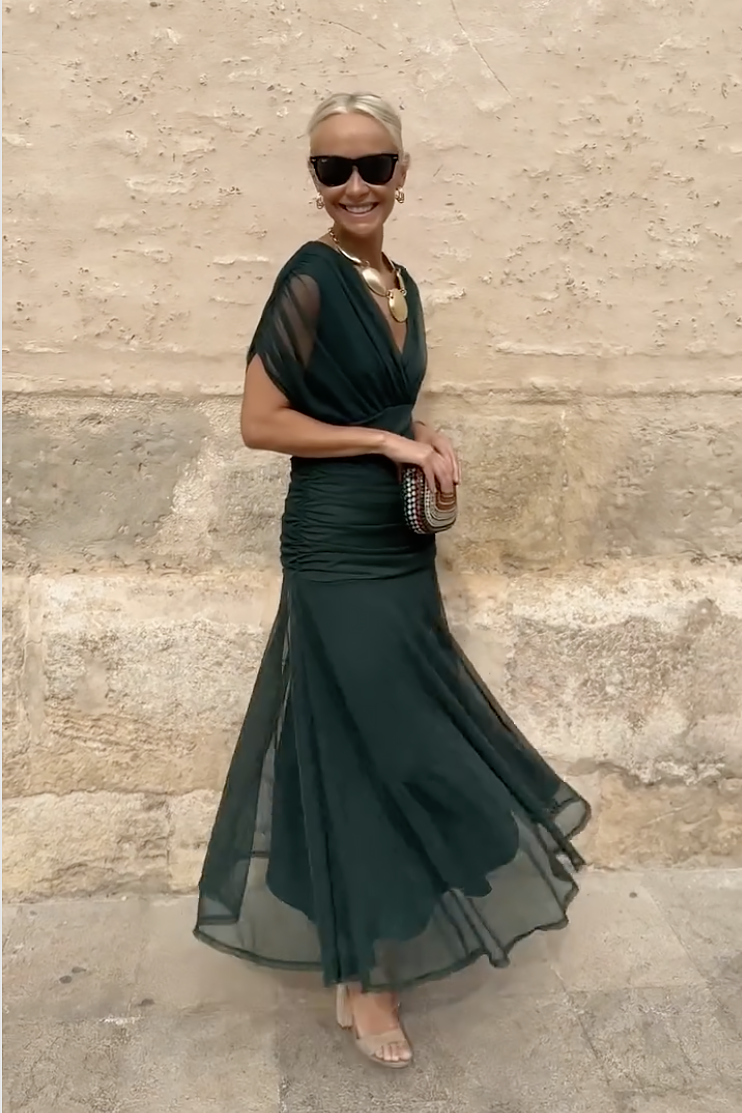 Elegant Women Maxi Wedding Guest Dress