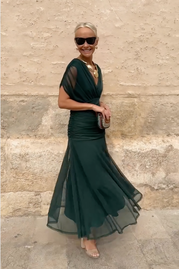 Elegant Women Maxi Wedding Guest Dress