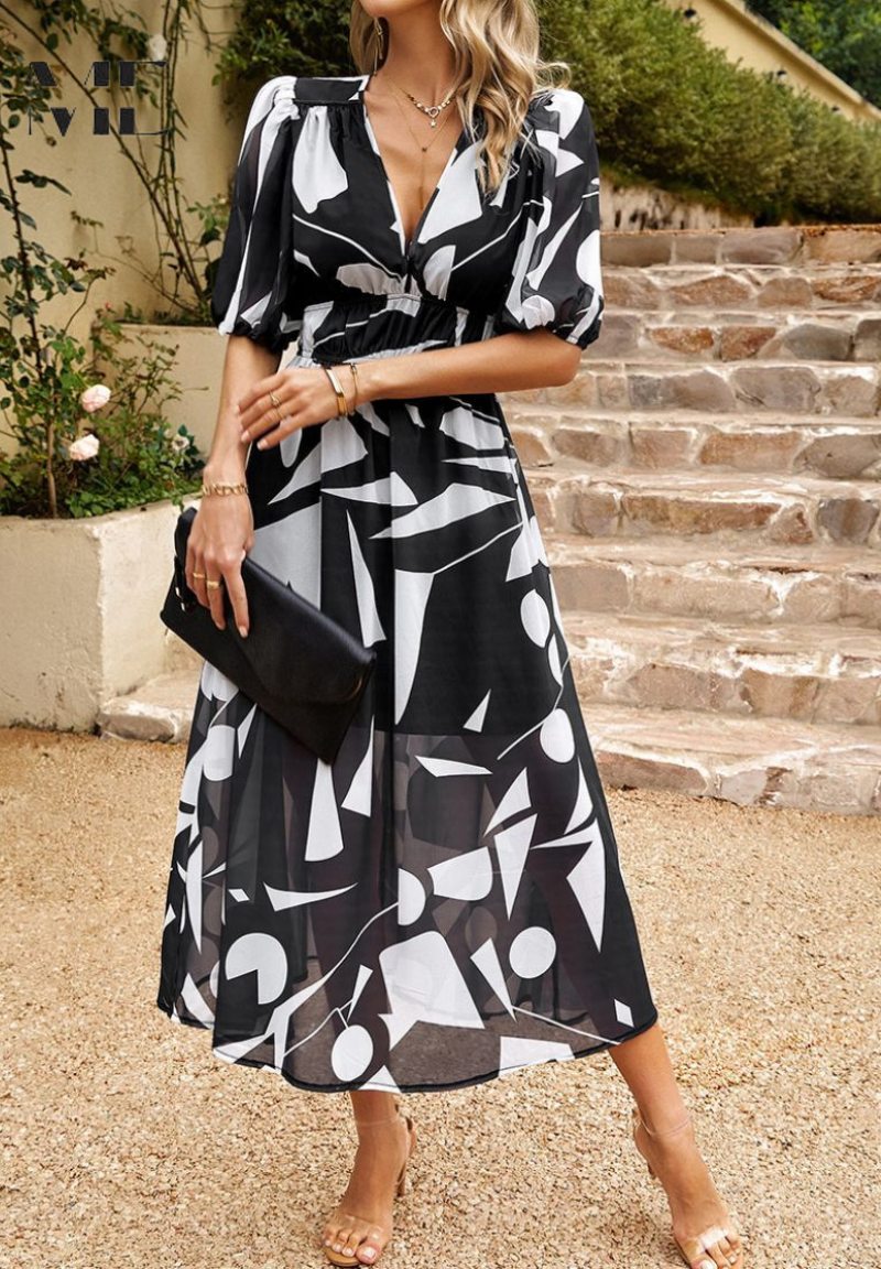 Elegant Floral Women's Dress