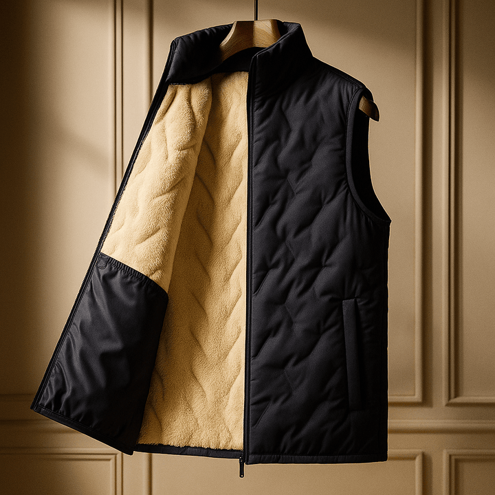 Men's Sherpa Vest with Plush Lining - Lightweight and Water-Resistant