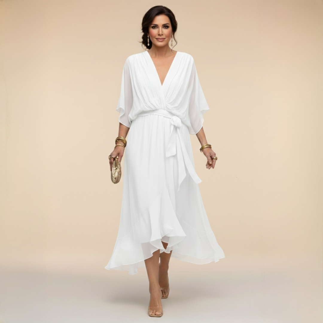 Elegant Lightweight Women's V-Neck Dress