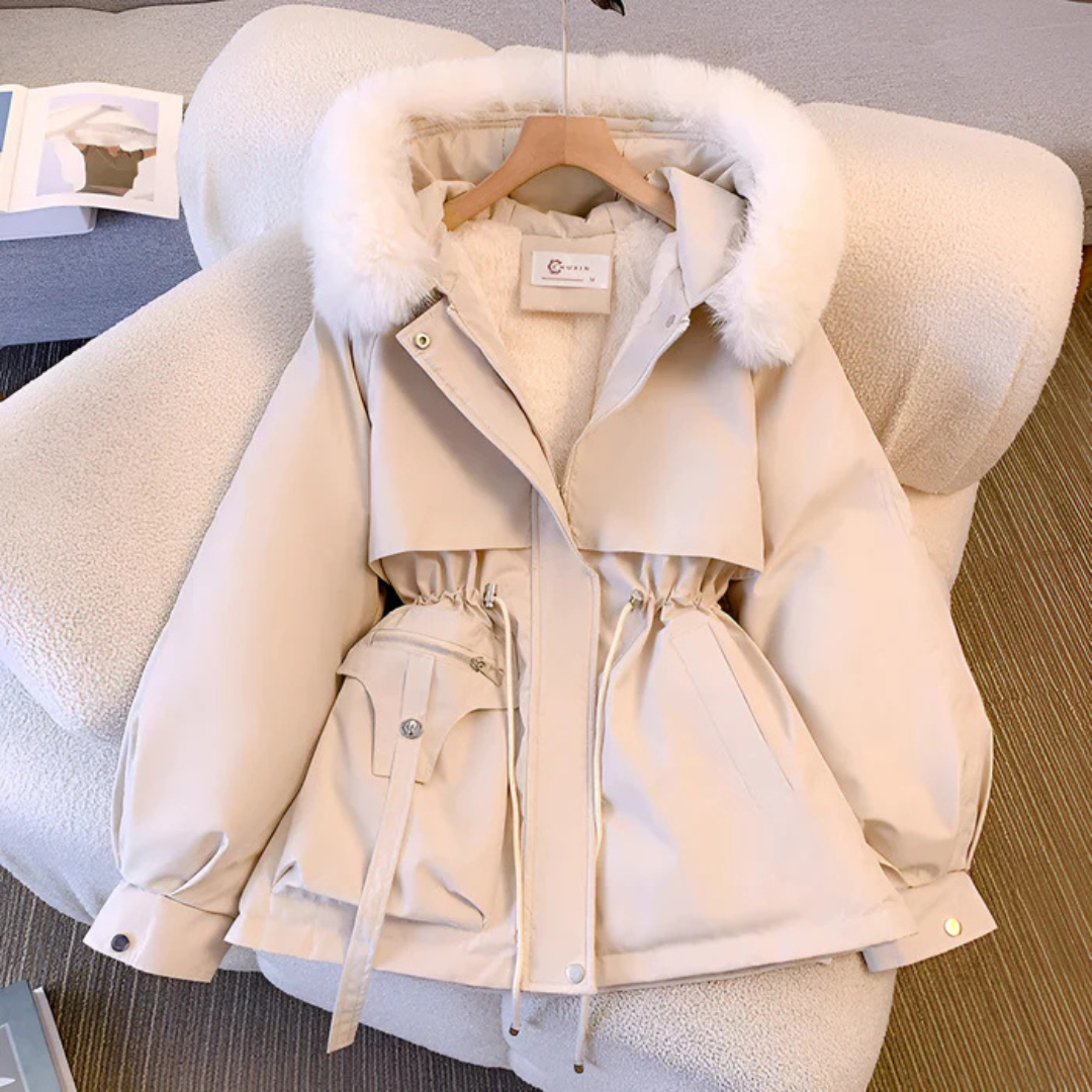 Luxurious Women's Winter Jacket with Faux Fur Trim