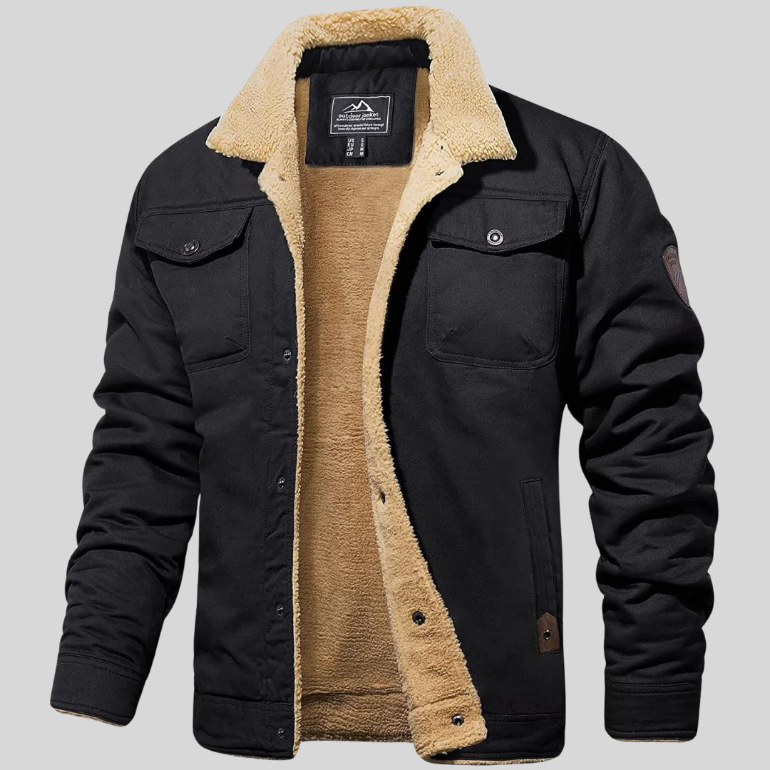 Warm Men's Winter Parka - Windproof and Weather-Resistant for Cold Days
