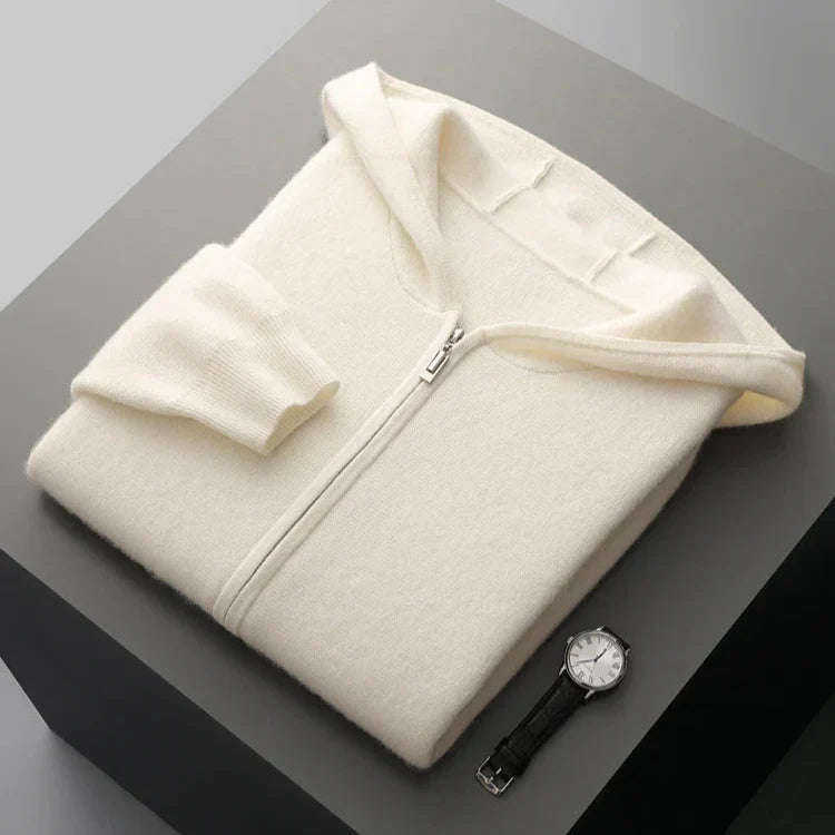 Premium Cashmere Men's Zip Hoodie