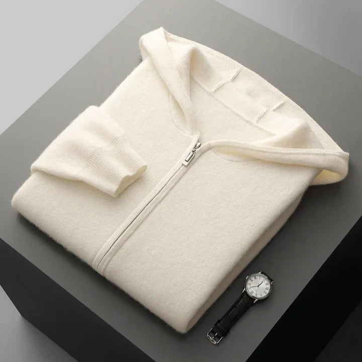 Premium Cashmere Men's Zip Hoodie